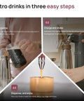 NitroPress Ds Electric Nitro Cold Brew Coffee Maker Machine Brewing Device for making nitro drinks in three steps.