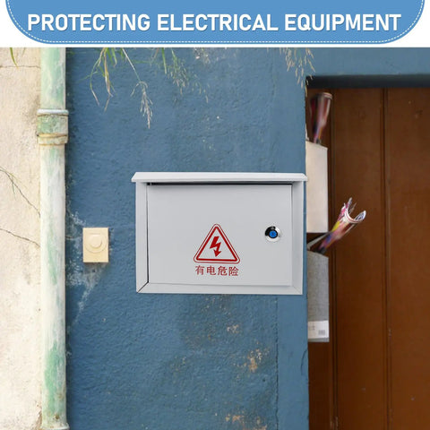 Weatherproof Metal Electrical Junction Box Outdoor Enclosure 300x400x160mm for Charging Stations and Control Panels mounted outdoors