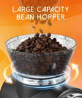 Conical Burr Coffee Grinder Electric For Home Use with stainless steel burrs and large capacity bean hopper