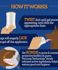 Infographic illustrating Dog Dental Gel That Cleans Teeth And Freshens Breath All Day For Your Pup With Peanut Butter Flavor 2 Oz 30 Day