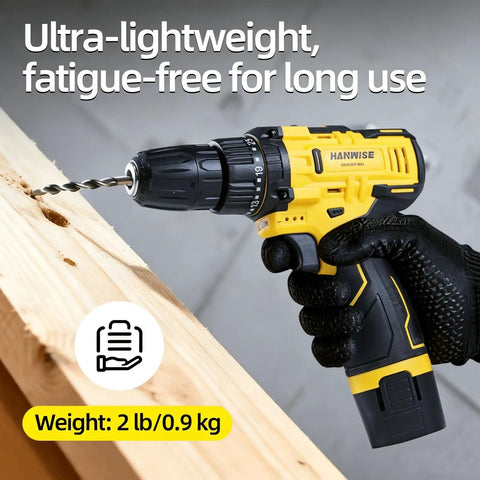 Workhorse 20V Cordless Drill Set With Brushless Motor And 3 8 Inch Keyless Chuck Brings A Knockout 27 Nm Of Torque Plus 25 Plus 1 Clutch Settings For Your Daily Grind And Shop Rigs, shown drilling wood.