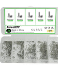 500Pcs 304 Stainless Steel Micro Screws Nuts Assortment Kit M1x2.5mm 3mm 4mm 5mm 6mm Phillips Pan Head Fully Threaded Pro Grade For Arduino RC Models Electronics DIY Projects, organized case