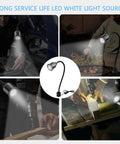Magnetic LED Work Light With Flexible Gooseneck And Magnetic Base 700 Lumen Lamp used on workbench, lathe, and grill
