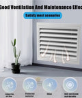 Smooth 39 Inch Aluminum Louvered Ceiling Vent Covers For No Sweat HVAC Air Return Installation in wall with plants nearby.