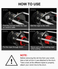 Beefy Heavy Duty Synthetic Winch Rope Three Eighths Inch By Ninety Two Feet 25500 Lbs Break Strength Braided UHMWPE Gray For Off Road Jeeps ATVs UTVs And Trucks Under Eight Thousand Five Hundred Lbs. install steps