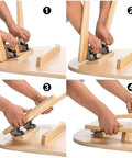 Hands installing Dang Sturdy Foldable Hinges For Coffee Tables And Wooden Stools 90 Degree Self Locking Hardware.