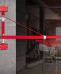 Wall Mount Jib Crane With 1320 Lbs Load Capacity For Electric Hoist And Swing Arm Scaffold Lift 180 Degree Swivel