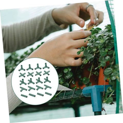 20 Piece Durable Gardening Frame Connectors Tubes Joints for Greenhouse Flexible Support Brackets for Plant Growth Heavy Duty Reinforcement for Polytunnel and Outdoor Use