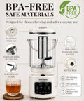 3L Electric Kettle And Beverage Dispenser With Infuser And Spigot All In One Health Pot in BPA-free borosilicate glass