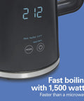 Digital Temperature Control Tea Kettle 1.7L With 5 Preset Modes for Green White Oolong and More Keep Warm Function Fast Boil 1500W