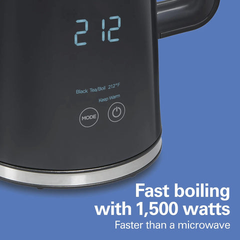 Digital Temperature Control Tea Kettle 1.7L With 5 Preset Modes for Green White Oolong and More Keep Warm Function Fast Boil 1500W