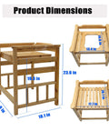 Wood Shower Bench Waterproof Spa Stool For Inside Showers Multiuse Shower Chair dimensions and measurements.
