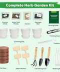 Indoor Herb Garden Starter Kit For Home Chefs And Plant Lovers Full Complete Pack With Four Heirloom Non GMO Culinary Herb Seeds, Four Planter Pots, Easy Tools And Markers, A Thoughtful Gift For Mom Women Birthday Housewarming Garden Enthusiasts.