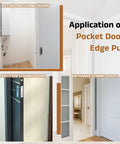 Applications of Five Pack Pocket Door Handles 304 Stainless Steel Edge Pulls Bronze Finish on various sliding doors