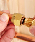 4 Pack Copper Pipe Extension Joint Connectors For HVAC AC One Quarter Inch And Three Eighth Inch Coupling Adapters With Flare Nuts