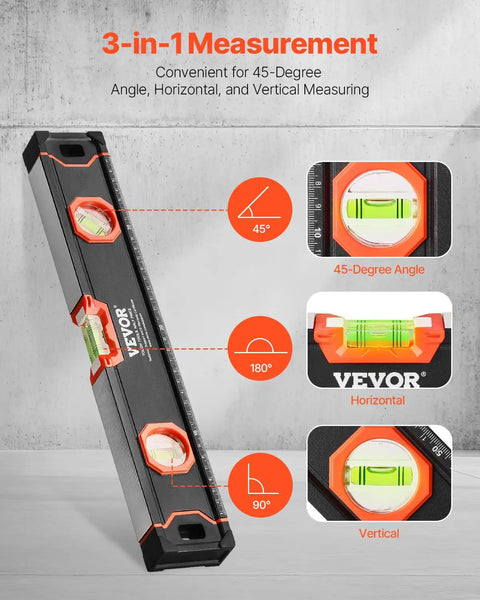 Rock Solid Six Piece Torpedo Level And Box Level Collection Features 10 To 78 Inch Sizes Battle Ready Aluminum Alloy Frame Precise Bubble Vials SAE Metric Edges Plus Magnetic Hold For Dead On Layouts
