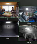 Super Bright LED Dome Light Kit For RV And Car Interior 12V To 85V 800 Lumens Ceiling Lights With On Off Switch 2 Pack for various interiors.