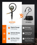 Comparison of Astrolai AirCtrl™ digital gauge tire inflator against traditional models, highlighting features and benefits.