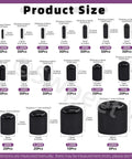 Image of Must Have 496 Piece Black Vinyl Rubber End Caps Kit With 17 Sizes From 1.5mm To 20mm For Round Tubes And Screws