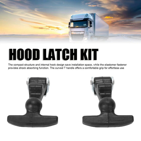 Flexible T Handle Draw Latch 46mm Rubber Grip With Stainless Steel Fasteners For Boats, Automobiles And Tool Boxes showcased