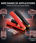 Heavy Duty 300A Alligator Clips For Car Battery Chargers And Jumper Cables Spring Loaded Insulated Replacement Clamps on circuit background.