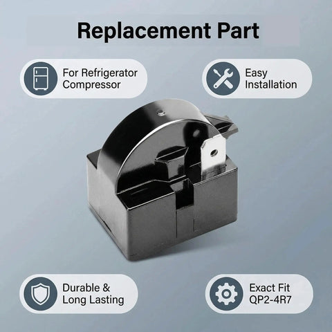 Fridge Compressor Start Relay And Overload Protector Kit 4 7 Ohm 1 Pin PTC Starter Relay with 6750C0005P and 6750C0004R.