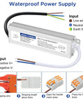 Tough As Nails IP67 Waterproof LED Power Supply 12V 60W 5A Hella Reliable 120V AC To 12V DC Converter with wiring diagram.