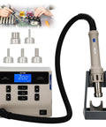 1000W Lead Free Hot Air Soldering Station with digital display, auto sleep, multiple nozzles, and precise SMD soldering use.