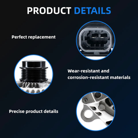High Output 170 Amp 12 Volt Alternator Compatible With Chevy Silverado GMC Sierra 1500 Suburban Tahoe Yukon Cadillac Escalade 2015 2016 2017 2018 2019 2020 With 6 Groove Clutch Pulley 22949467 Fitment showing product details