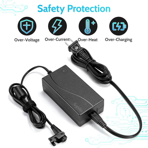 29V 2A Recliner Power Adapter With Long Cables 100 To 240 V Input 50 60 Hz Switching Transformer Replacement Part. Includes safety features icons.