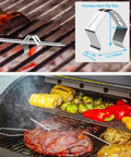 Replacement Meat Probe Kit For Wood Pellet Grills And Smokers High Temp 1000 F Stainless Steel Wire in use with veggies