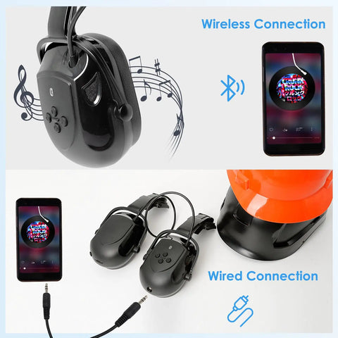 Heavy Duty Bluetooth Hard Hat Earmuffs With NRR 26Db Noise Cancelling Hearing Protection And Built In Mic For Crisp Calls And Punchy Beats While Grinding Through Rough Jobsites All Shift