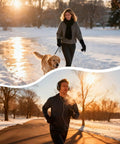 Person wearing Ultra Thin Heated Glove Liners for men and women rechargeable battery hand warmer for winter sports in snow