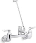 Triton Bowe Workhorse Heavy Duty Wall Mount Service Sink Faucet With Vacuum Breaker Pail Hook Wall Braces And Lever Handles 8 Inch