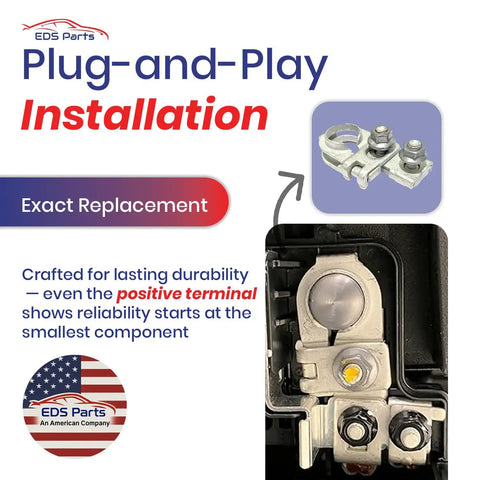 Positive Battery Terminal Connector Replacement For Hyundai Kia Genesis Jeep Chrysler Vehicles Including Accent Sedona Soul Rio Wrangler Optima Elantra With Tin Plated Copper Alloy