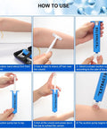 Instructions for using Snake Bite And Bee Sting First Aid Kit With Venom Extractor Suction Pump for wound extraction.