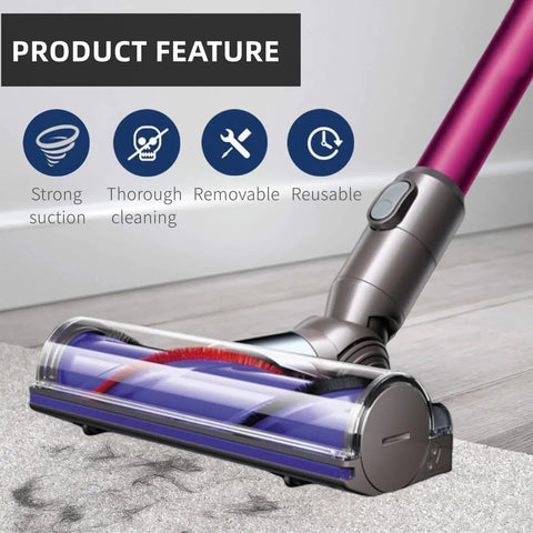 Quick Release Motorhead Cleaner Replacement For V6 Series Vacuum Heads Deep Clean Brush Head for carpets and floors