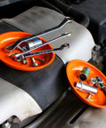 Magnetic Parts Tray Set With Two Magnetic Bowls And Telescopic Magnetic Pick Up Tool for easy garage organizing of nuts and bolts