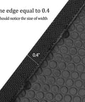Close-up of Black Bubble Mailers 40 Pack 7 By 5.2 Inch Padded Envelopes showing 0.4-inch edge width detail for durable protection.