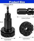 Measurements of Wheel Hub Resurfacing Kit With Six Cleaning Pads For Rust Removal On Lug Studs And Brake Rotors shown in inches