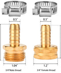 Brass Garden Hose Connector Repair Kit With Stainless Clamp Fits One Half Inch Hose Fitting Hose To Hose Connector Durable Quick Fix