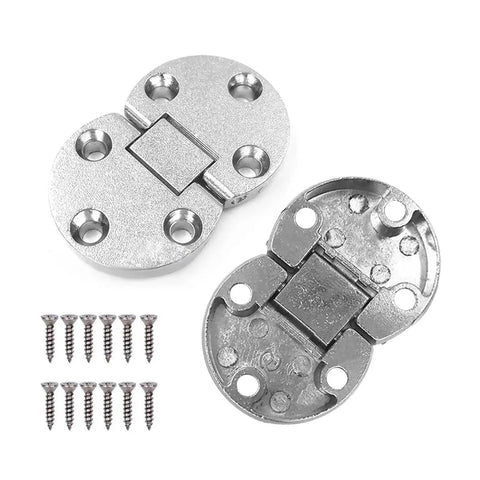 2 Pack Concealed Cabinet Hinges And Embedded Connector Brackets For Furniture Zinc Alloy Hidden Folding Hinge Set with screws