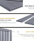 Gray Wood Barn Door Slab 48 By 84 Inches With 8 Foot Barn Door Hardware Track Kit Included close-up of spruce wood details