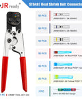Waterproof Crimp Splice Kit With 150 Copper Splices And PVDF Tubes for auto and marine wiring with crimp tool and gauge