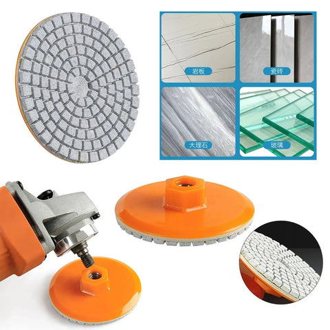 2 Pack Diamond Polishing Pads 3 Inch With Integrated M10 Backing Base For Marble Concrete Stone And Granite Polisher