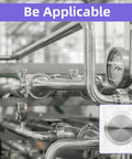 Six 1.5-inch stainless steel tri-clamp end caps with silicone gaskets for 50.5mm OD sanitary fittings.