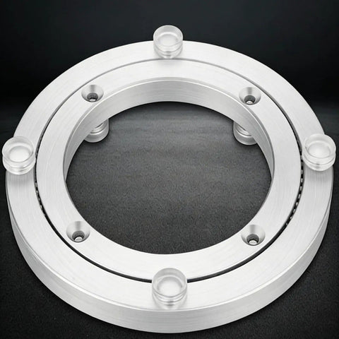 Heavy Duty Swivel Base Turntable Kit For Glass Granite Or Wood Tables Aluminum Alloy Rotating Plate Hardware 32 Inch Diameter