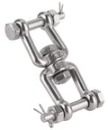Heavy Duty 304 Stainless Steel Anchor Swivel Shackle With Smooth Rotating Action For Boats And Ground Tackle Rope Connectors, close-up view.