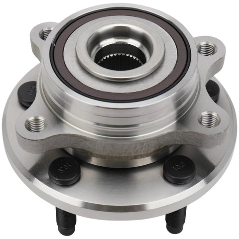 Front And Rear Wheel Hub And Bearing Assembly For Ford Edge Flex Taurus Police Interceptor Sedan Lincoln MKS MKT MKX 2WD And AWD Models Pair Bolt On Easy Install Heavy Duty OE Replacement Direct Fit