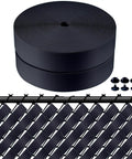 Black Polyethylene Chain Link Fence Privacy Strip Kit, 492 Feet Total, UV Inhibited for Long Lasting Privacy, includes clasps and punches